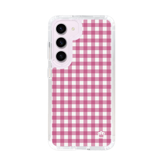 スリムプロテクションケース［ Checkered Pink - ギンガムチェック ピンク ］