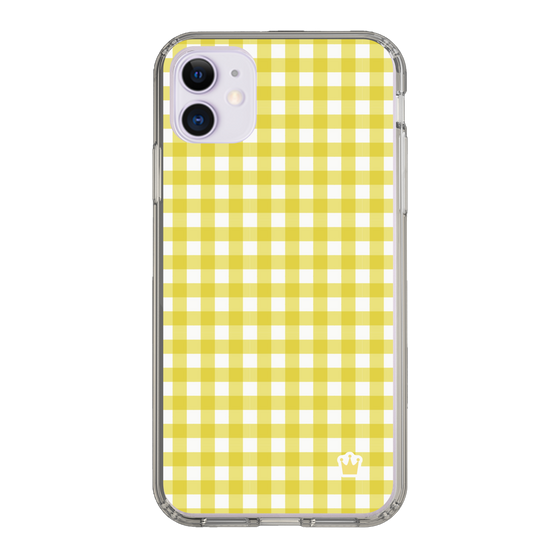 スリムプロテクションケース［ Checkered Yellow - ギンガムチェック イエロー ］