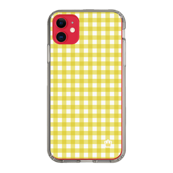 スリムプロテクションケース［ Checkered Yellow - ギンガムチェック イエロー ］