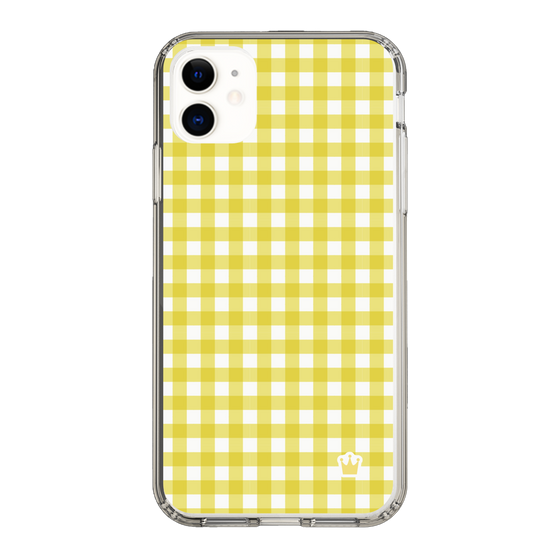 スリムプロテクションケース［ Checkered Yellow - ギンガムチェック イエロー ］