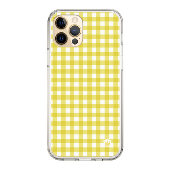 スリムプロテクションケース［ Checkered Yellow - ギンガムチェック イエロー ］