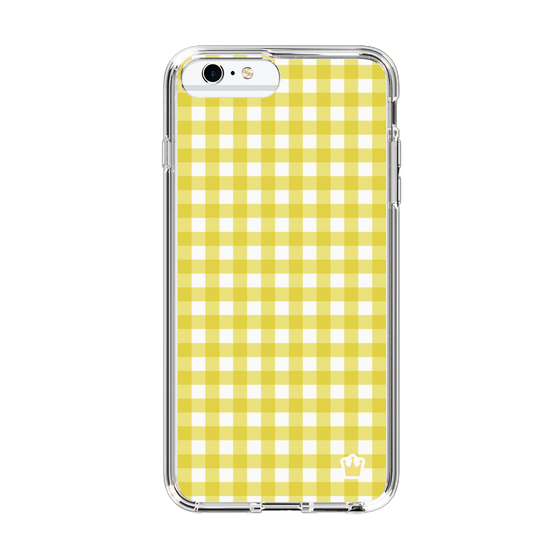 スリムプロテクションケース［ Checkered Yellow - ギンガムチェック イエロー ］