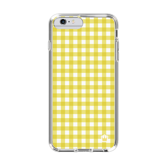 スリムプロテクションケース［ Checkered Yellow - ギンガムチェック イエロー ］