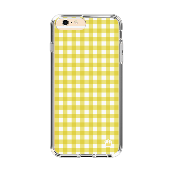 スリムプロテクションケース［ Checkered Yellow - ギンガムチェック イエロー ］