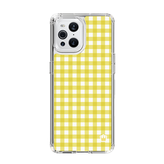 スリムプロテクションケース［ Checkered Yellow - ギンガムチェック イエロー ］