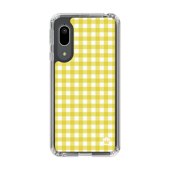 スリムプロテクションケース［ Checkered Yellow - ギンガムチェック イエロー ］