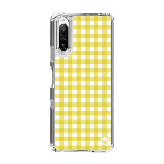 スリムプロテクションケース［ Checkered Yellow - ギンガムチェック イエロー ］