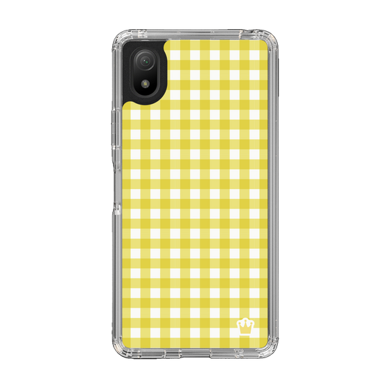 スリムプロテクションケース［ Checkered Yellow - ギンガムチェック イエロー ］