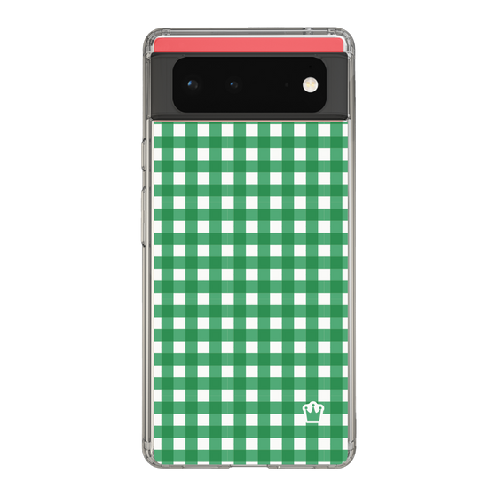 スリムプロテクションケース［ Checkered Green - ギンガムチェック グリーン ］