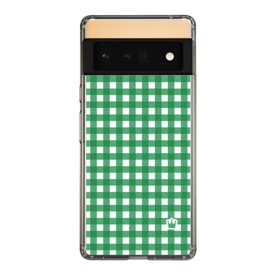 スリムプロテクションケース［ Checkered Green - ギンガムチェック グリーン ］