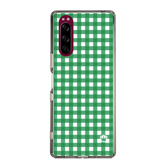 スリムプロテクションケース［ Checkered Green - ギンガムチェック グリーン ］