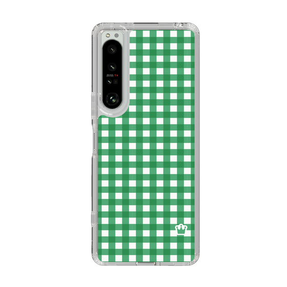 スリムプロテクションケース［ Checkered Green - ギンガムチェック グリーン ］