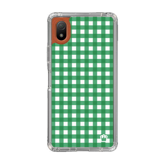 スリムプロテクションケース［ Checkered Green - ギンガムチェック グリーン ］