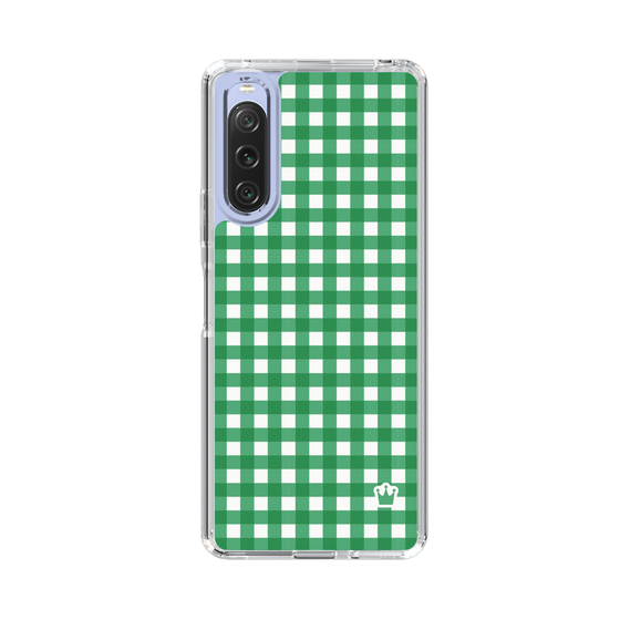 スリムプロテクションケース［ Checkered Green - ギンガムチェック グリーン ］