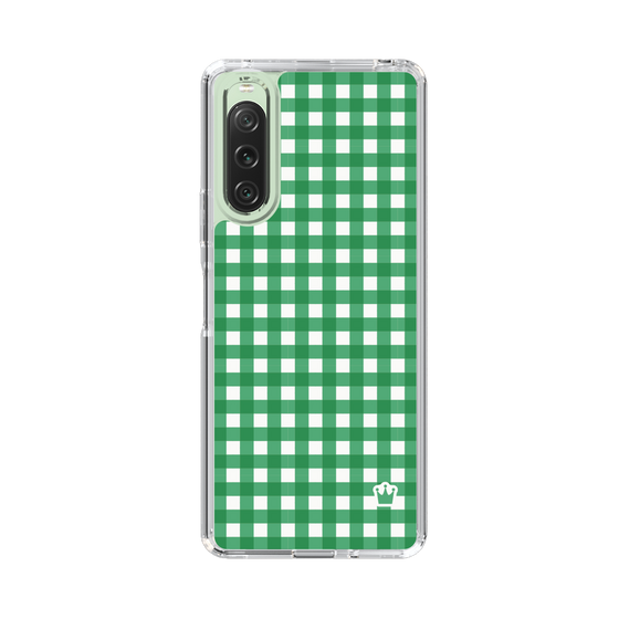 スリムプロテクションケース［ Checkered Green - ギンガムチェック グリーン ］