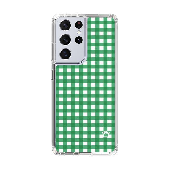 スリムプロテクションケース［ Checkered Green - ギンガムチェック グリーン ］