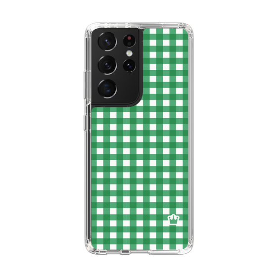 スリムプロテクションケース［ Checkered Green - ギンガムチェック グリーン ］