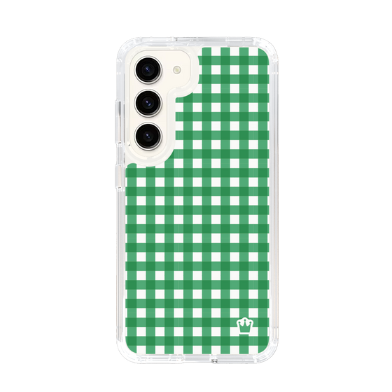 スリムプロテクションケース［ Checkered Green - ギンガムチェック グリーン ］