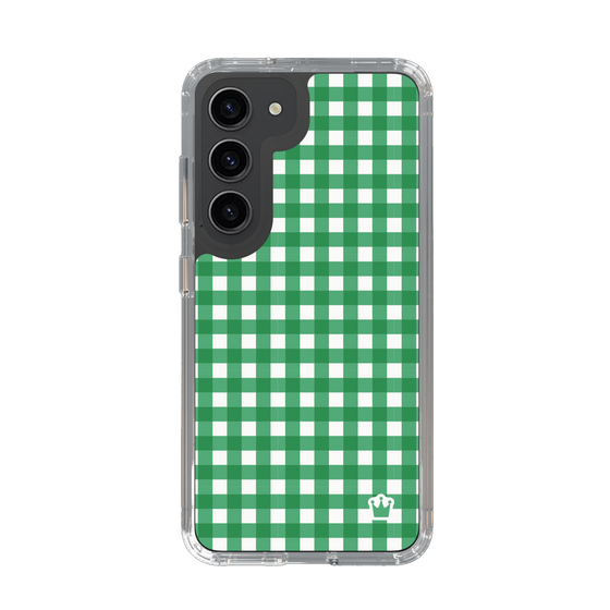 スリムプロテクションケース［ Checkered Green - ギンガムチェック グリーン ］