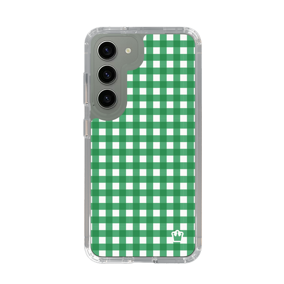 スリムプロテクションケース［ Checkered Green - ギンガムチェック グリーン ］