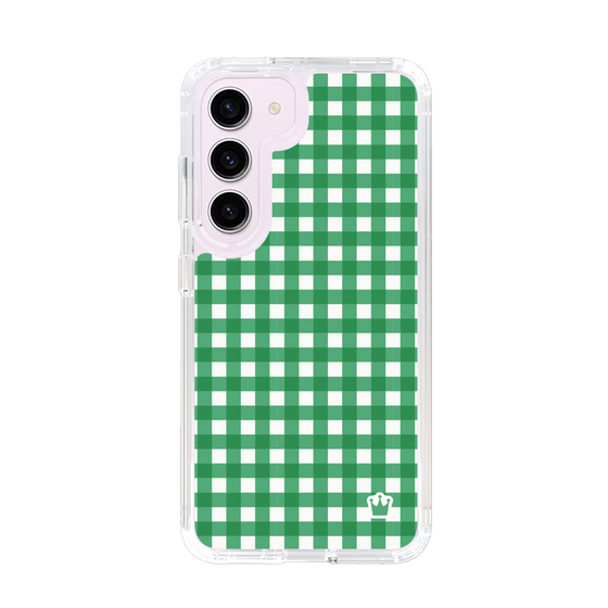 スリムプロテクションケース［ Checkered Green - ギンガムチェック グリーン ］