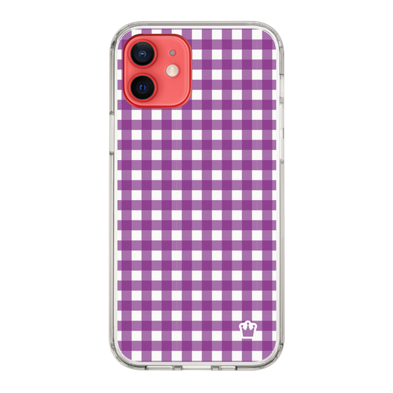 スリムプロテクションケース［ Checkered Purple - ギンガムチェック パープル ］