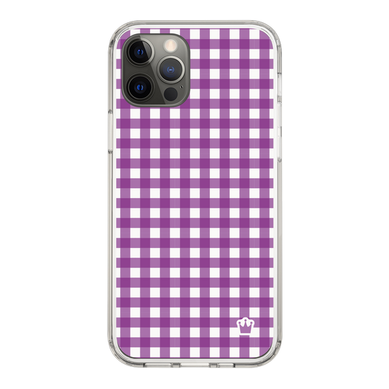 スリムプロテクションケース［ Checkered Purple - ギンガムチェック パープル ］