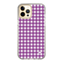 スリムプロテクションケース［ Checkered Purple - ギンガムチェック パープル ］