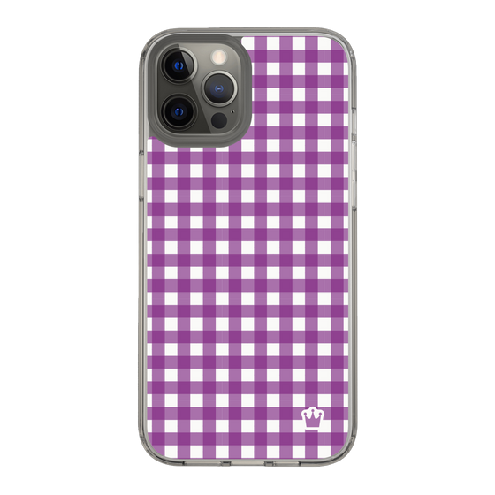 スリムプロテクションケース［ Checkered Purple - ギンガムチェック パープル ］