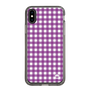 スリムプロテクションケース［ Checkered Purple - ギンガムチェック パープル ］