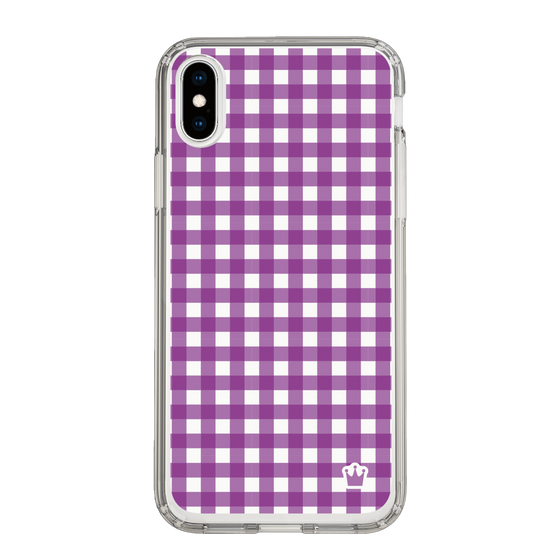 スリムプロテクションケース［ Checkered Purple - ギンガムチェック パープル ］