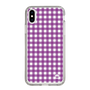 スリムプロテクションケース［ Checkered Purple - ギンガムチェック パープル ］