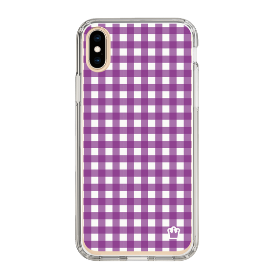 スリムプロテクションケース［ Checkered Purple - ギンガムチェック パープル ］