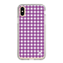 スリムプロテクションケース［ Checkered Purple - ギンガムチェック パープル ］