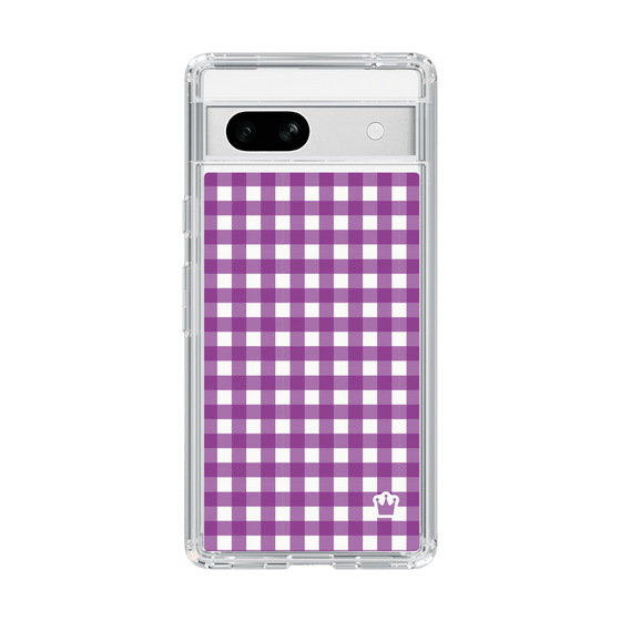 スリムプロテクションケース［ Checkered Purple - ギンガムチェック パープル ］