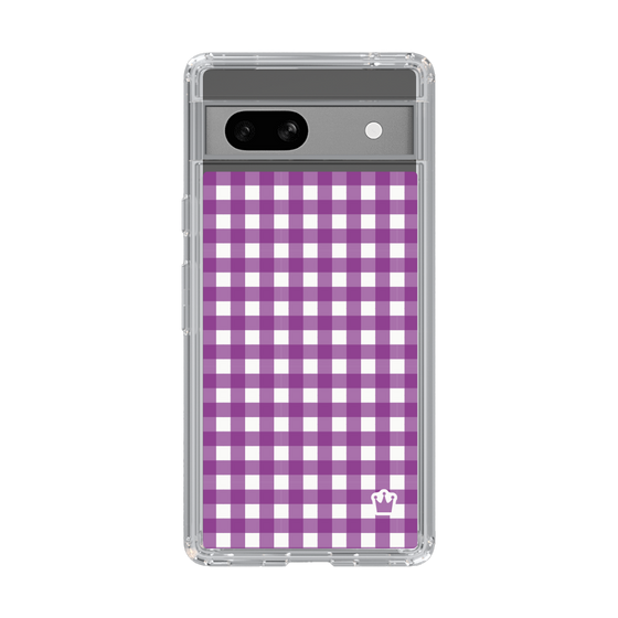 スリムプロテクションケース［ Checkered Purple - ギンガムチェック パープル ］