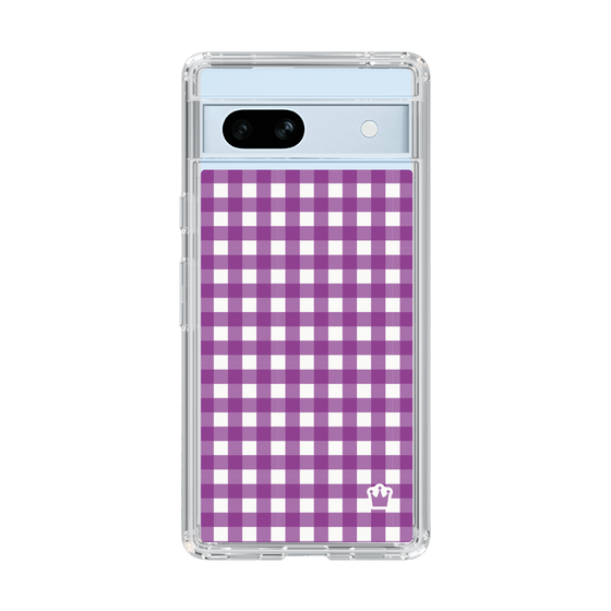 スリムプロテクションケース［ Checkered Purple - ギンガムチェック パープル ］