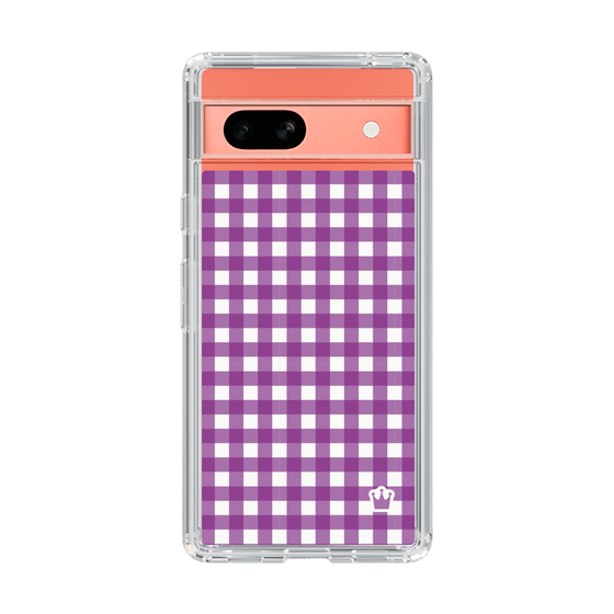 スリムプロテクションケース［ Checkered Purple - ギンガムチェック パープル ］