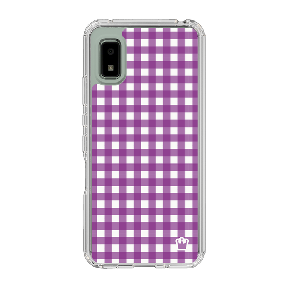 スリムプロテクションケース［ Checkered Purple - ギンガムチェック パープル ］