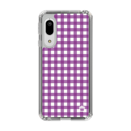 スリムプロテクションケース［ Checkered Purple - ギンガムチェック パープル ］