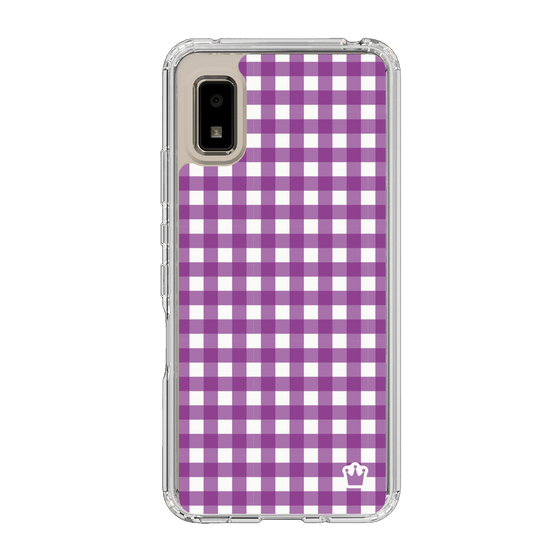 スリムプロテクションケース［ Checkered Purple - ギンガムチェック パープル ］