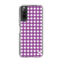 スリムプロテクションケース［ Checkered Purple - ギンガムチェック パープル ］
