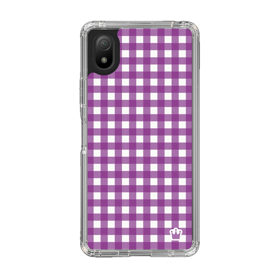 スリムプロテクションケース［ Checkered Purple - ギンガムチェック パープル ］