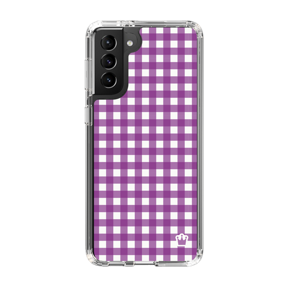 スリムプロテクションケース［ Checkered Purple - ギンガムチェック パープル ］