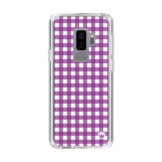 スリムプロテクションケース［ Checkered Purple - ギンガムチェック パープル ］