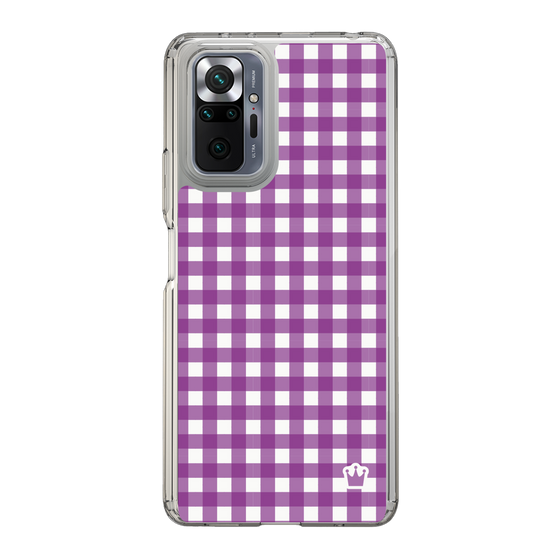 スリムプロテクションケース［ Checkered Purple - ギンガムチェック パープル ］