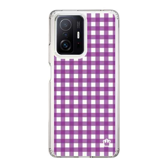 スリムプロテクションケース［ Checkered Purple - ギンガムチェック パープル ］