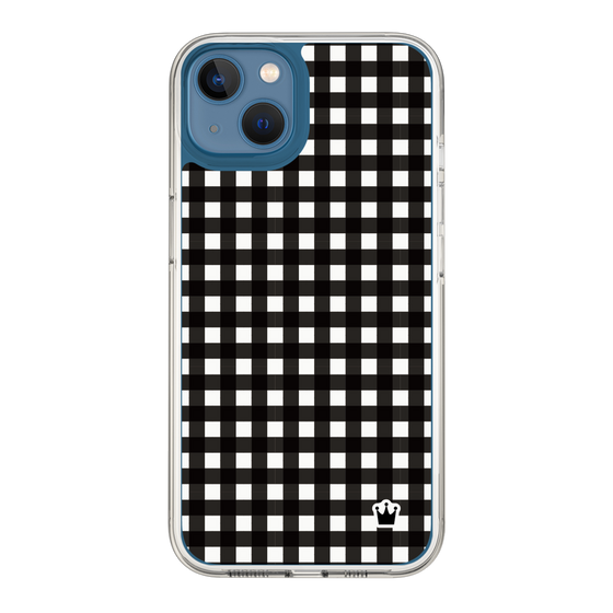 スリムプロテクションケース［ Checkered Black - ギンガムチェック ブラック ］