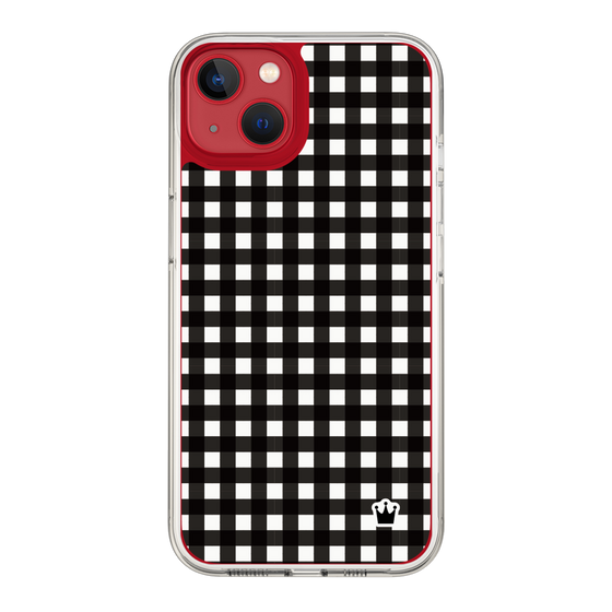 スリムプロテクションケース［ Checkered Black - ギンガムチェック ブラック ］