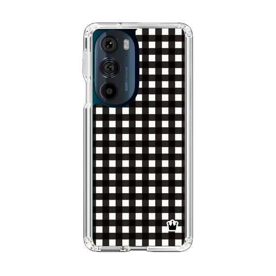 スリムプロテクションケース［ Checkered Black - ギンガムチェック ブラック ］